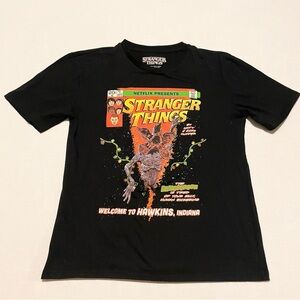 Stranger Things Black Graphic T-Shirt Women’s Size Small Shirt